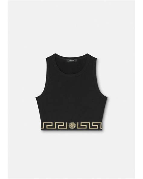 Greca Border Crop Top .